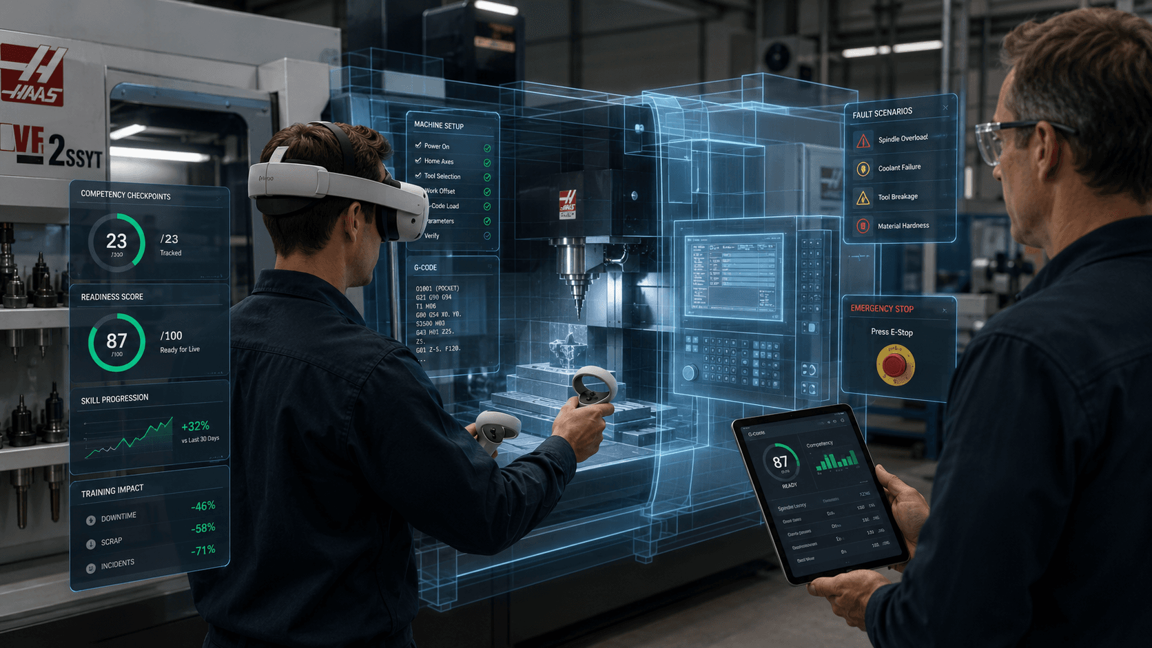 VR CNC Machine Operator Training